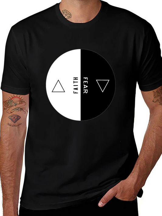 Faith Over Fear Graphic Tee - Yin Yang Design