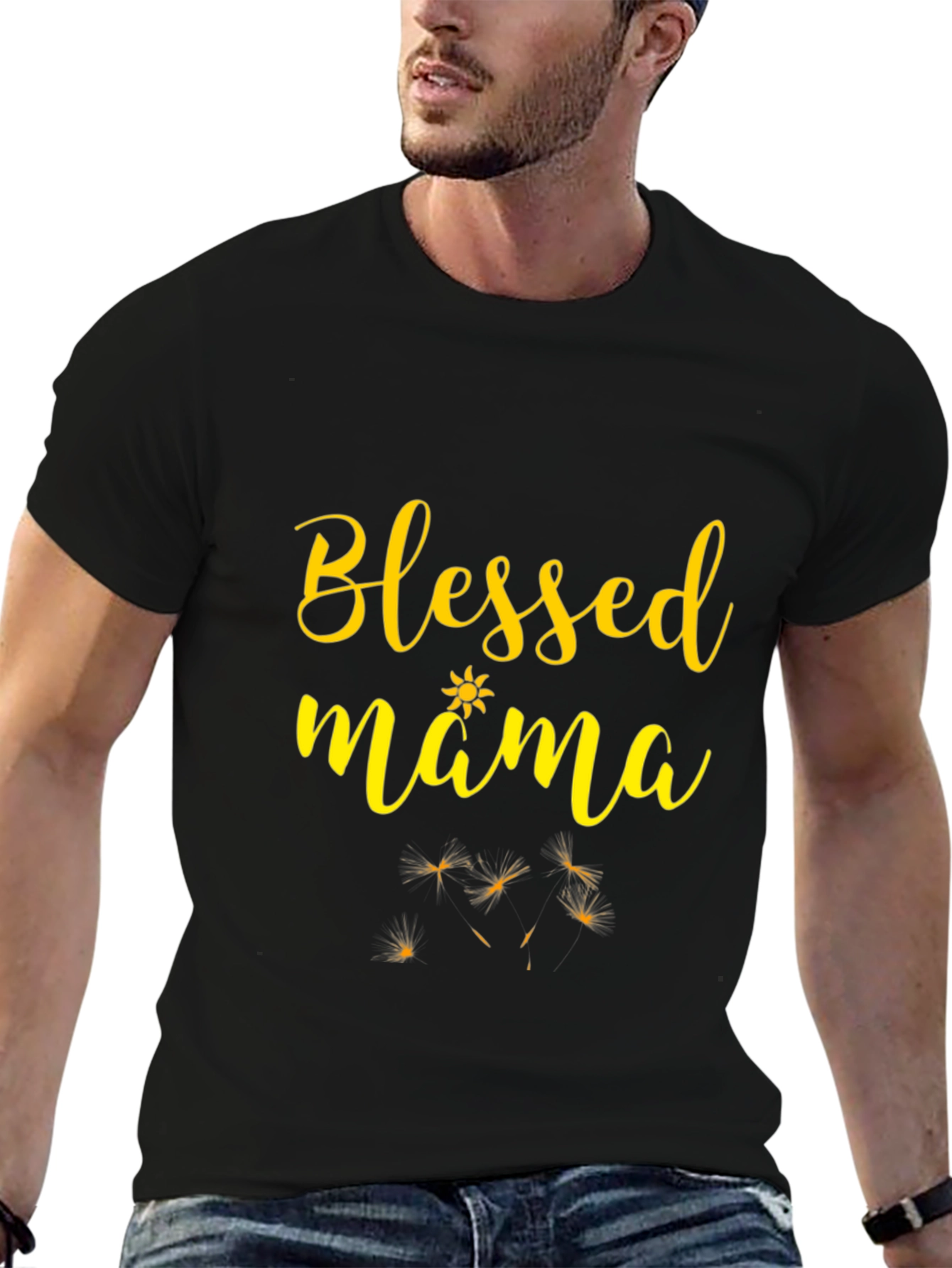 Blessed Mama Graphic Tee - Black