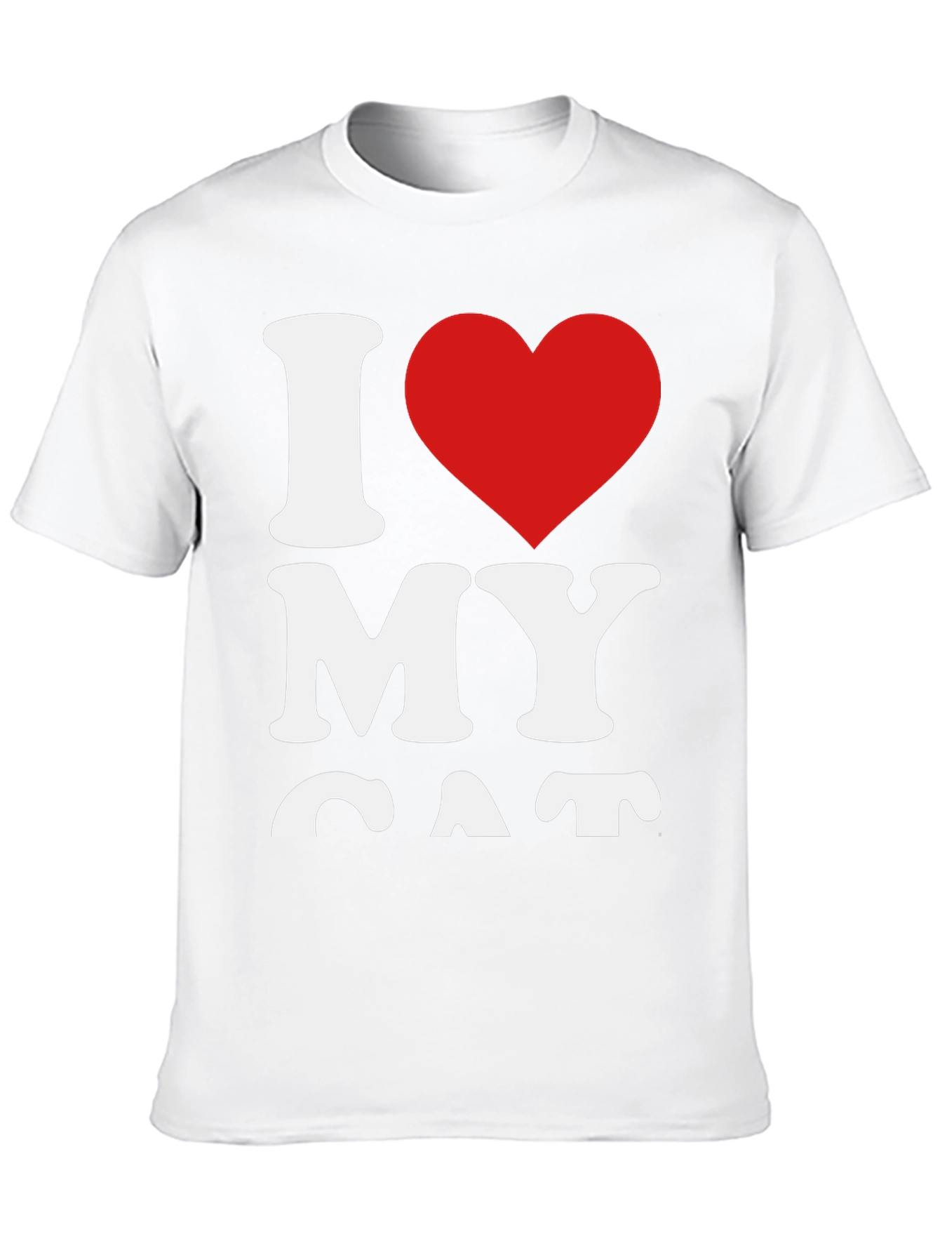 I Heart My Cat Black T-Shirt