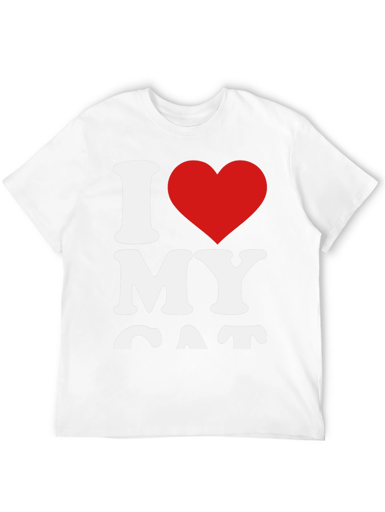 I Heart My Cat Black T-Shirt