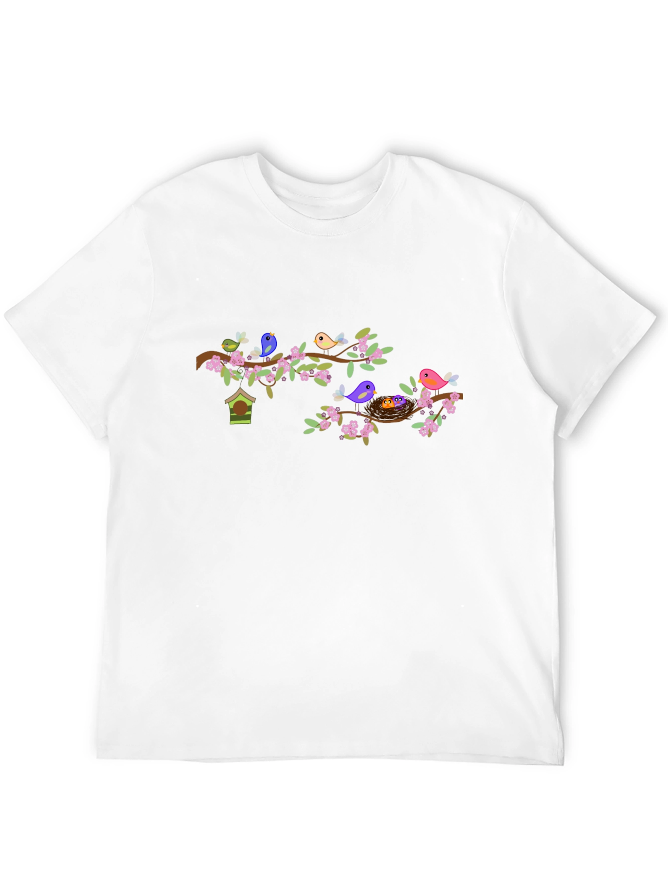 Birds on Branch Graphic Tee - Nature Lovers Shirt