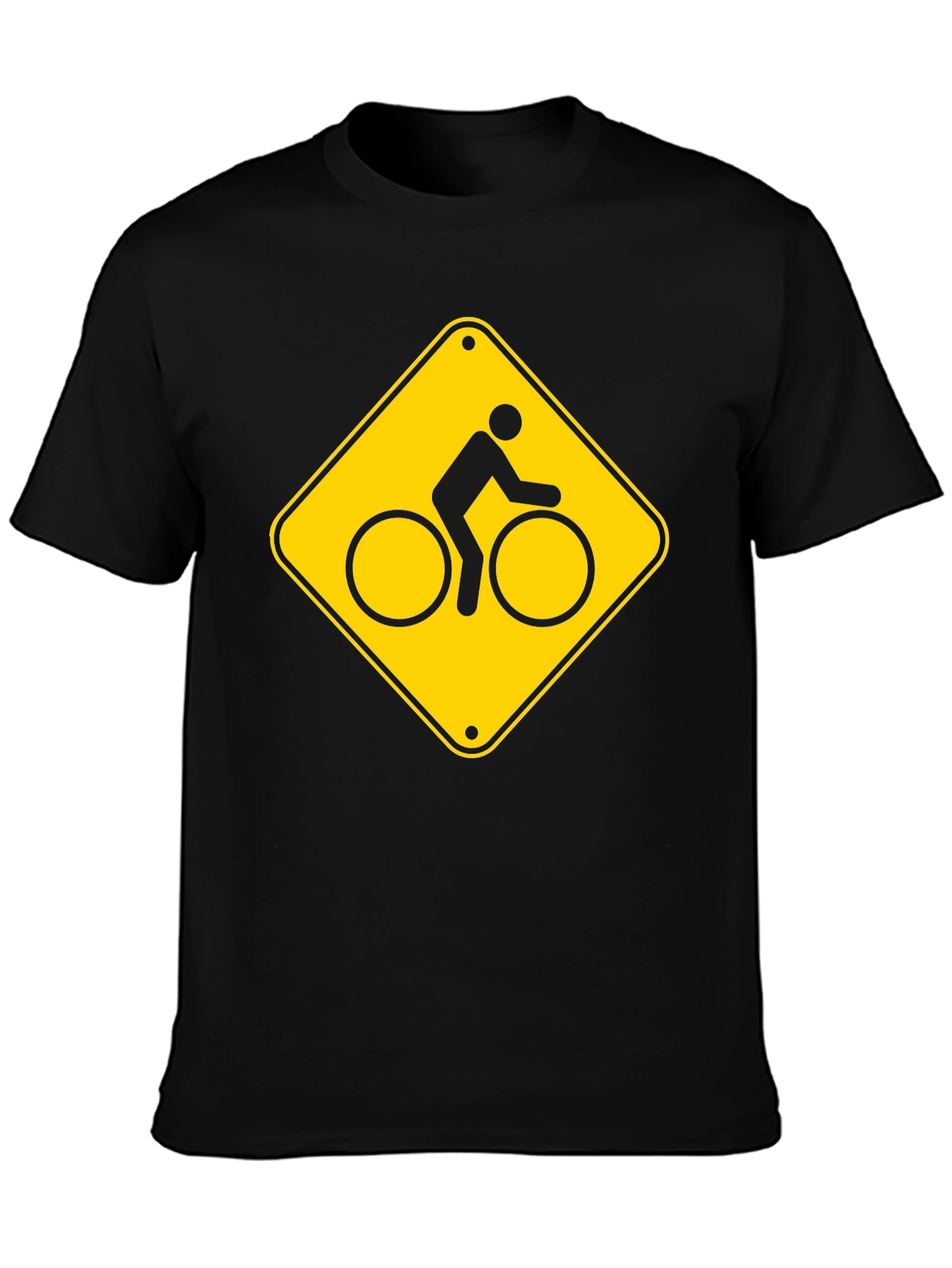 Bike Crossing Sign Graphic T-Shirt