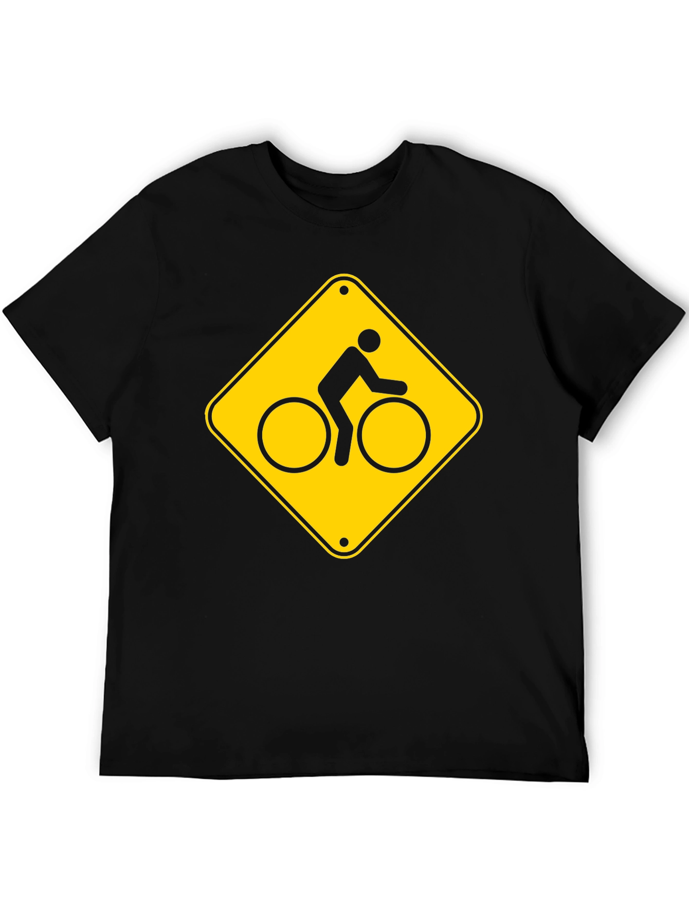 Bike Crossing Sign Graphic T-Shirt