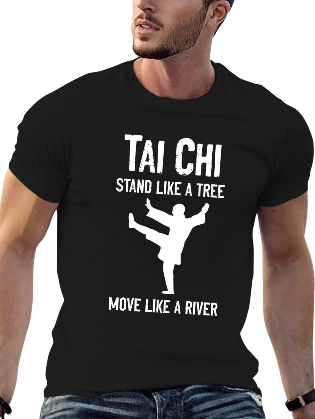 Tai Chi Graphic T-Shirt - Stand Like a Tree
