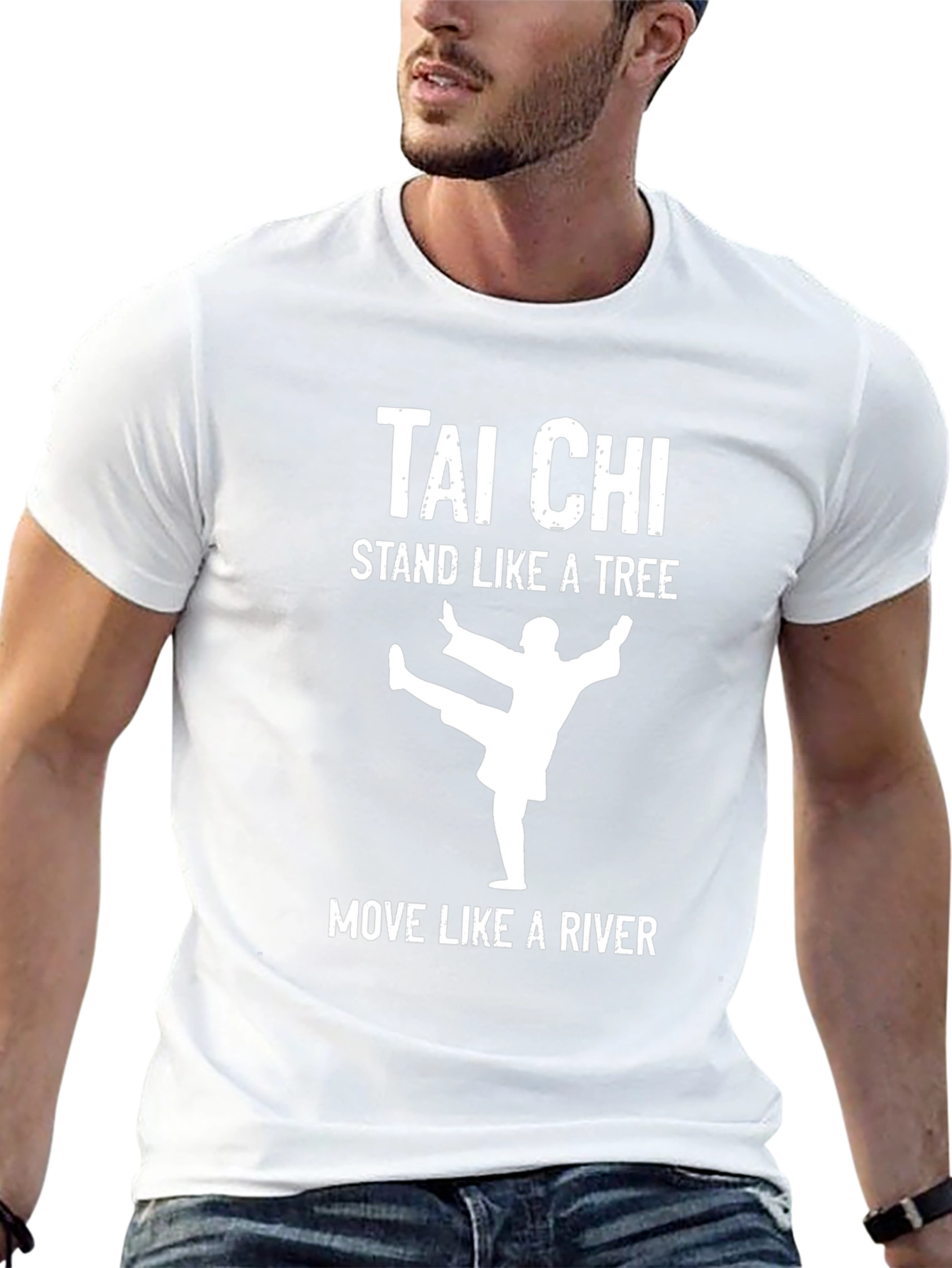 Tai Chi Graphic T-Shirt - Stand Like a Tree