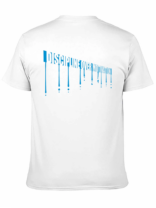 Discipline Over Motivation Mens Black T-Shirt