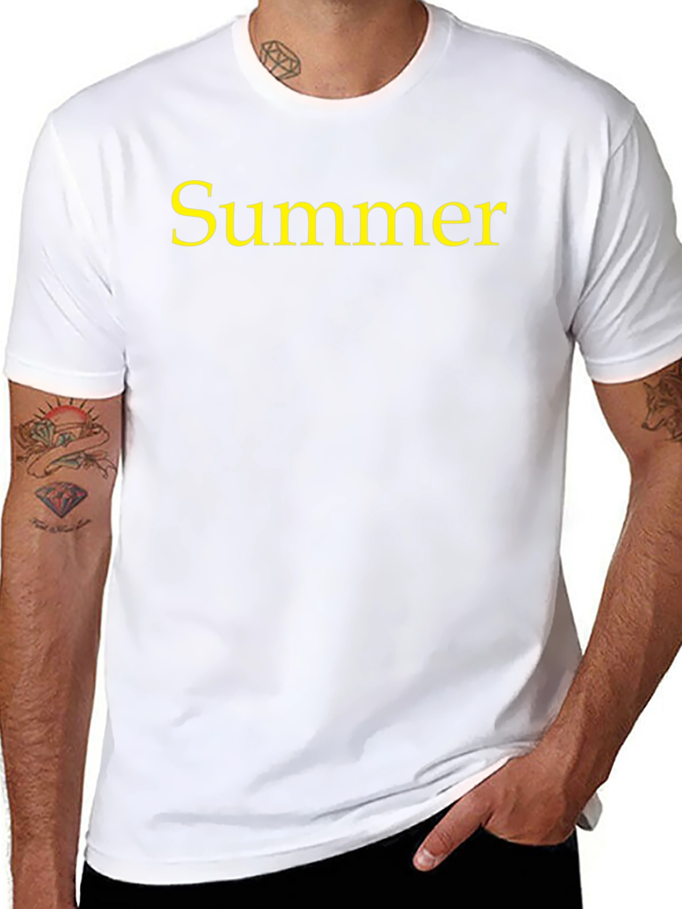 Summer Graphic Tee - Black Cotton Blend