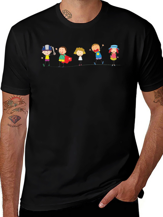 Kids Drawing Black T-Shirt
