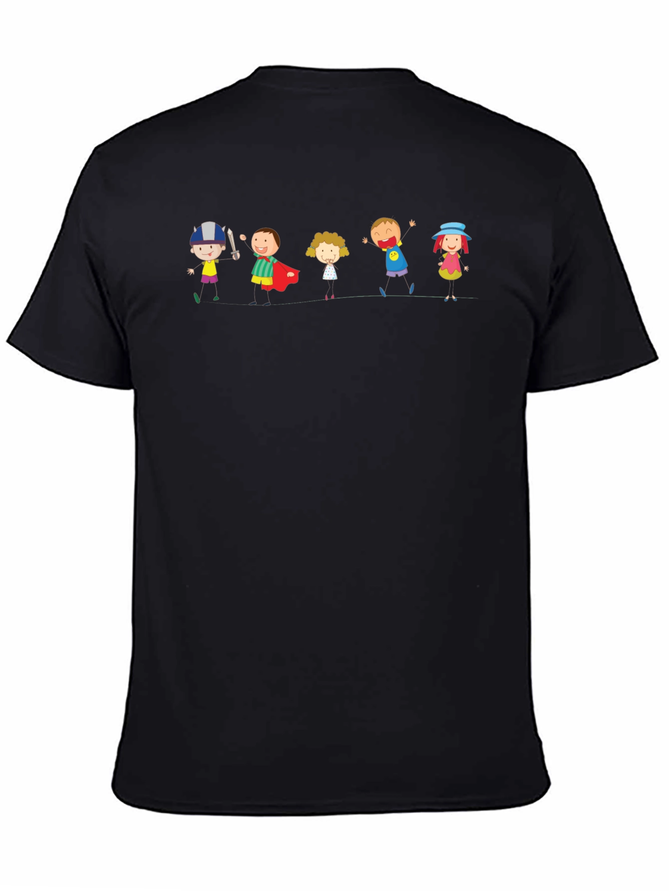 Kids Drawing Black T-Shirt