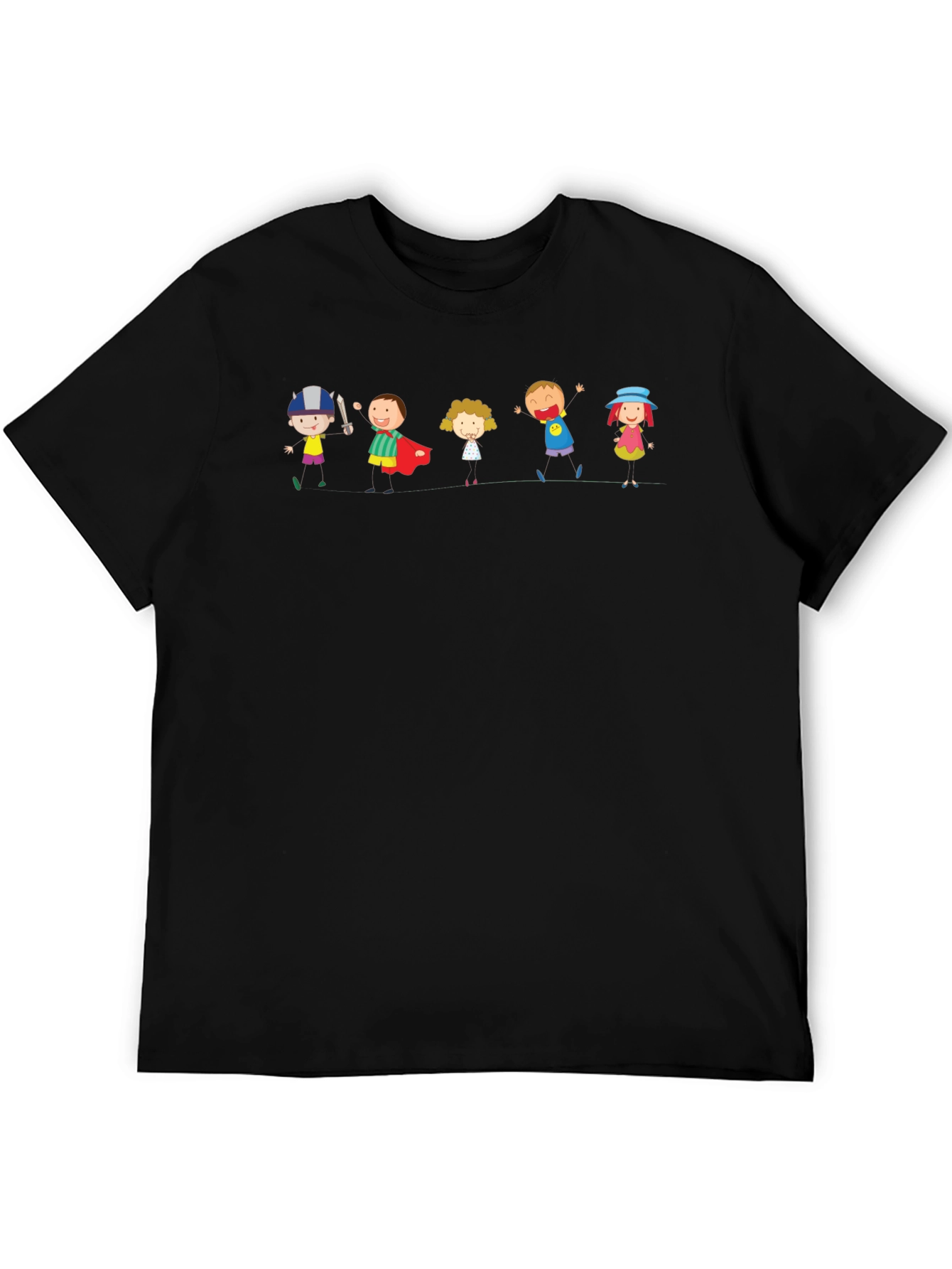 Kids Drawing Black T-Shirt