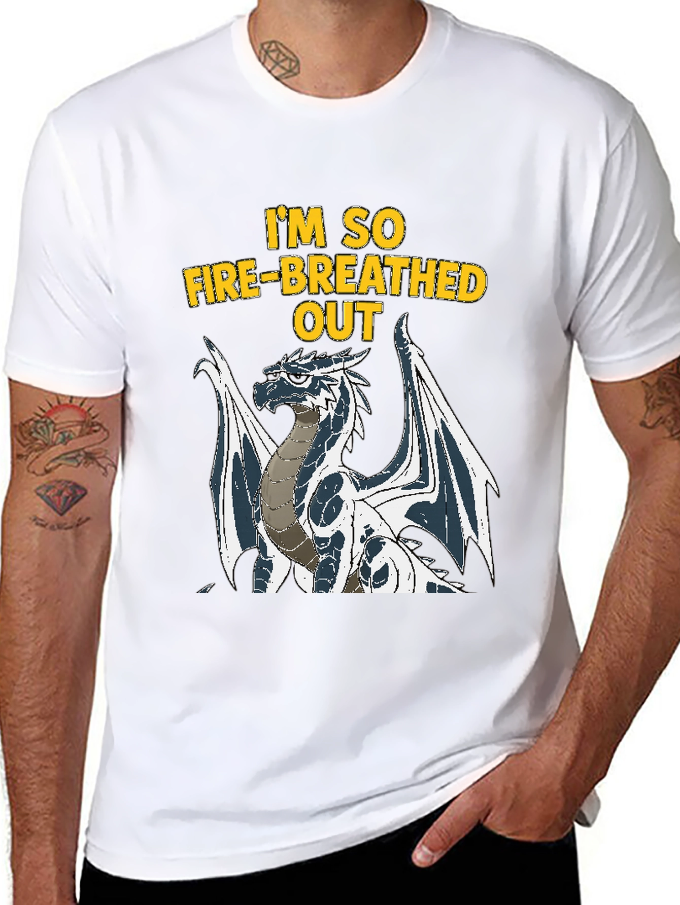 Im So Fire-Breathed Out Dragon Graphic T-Shirt