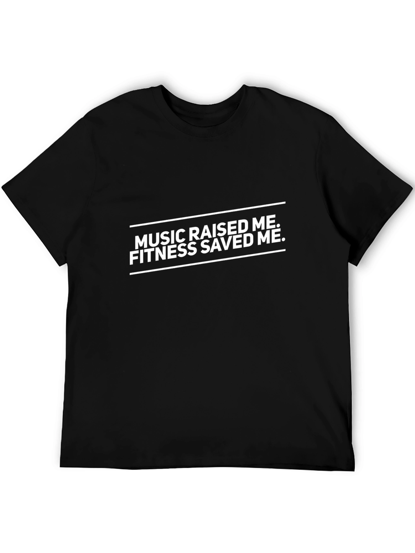Music Raised Me Fitness Saved Me Graphic Tee