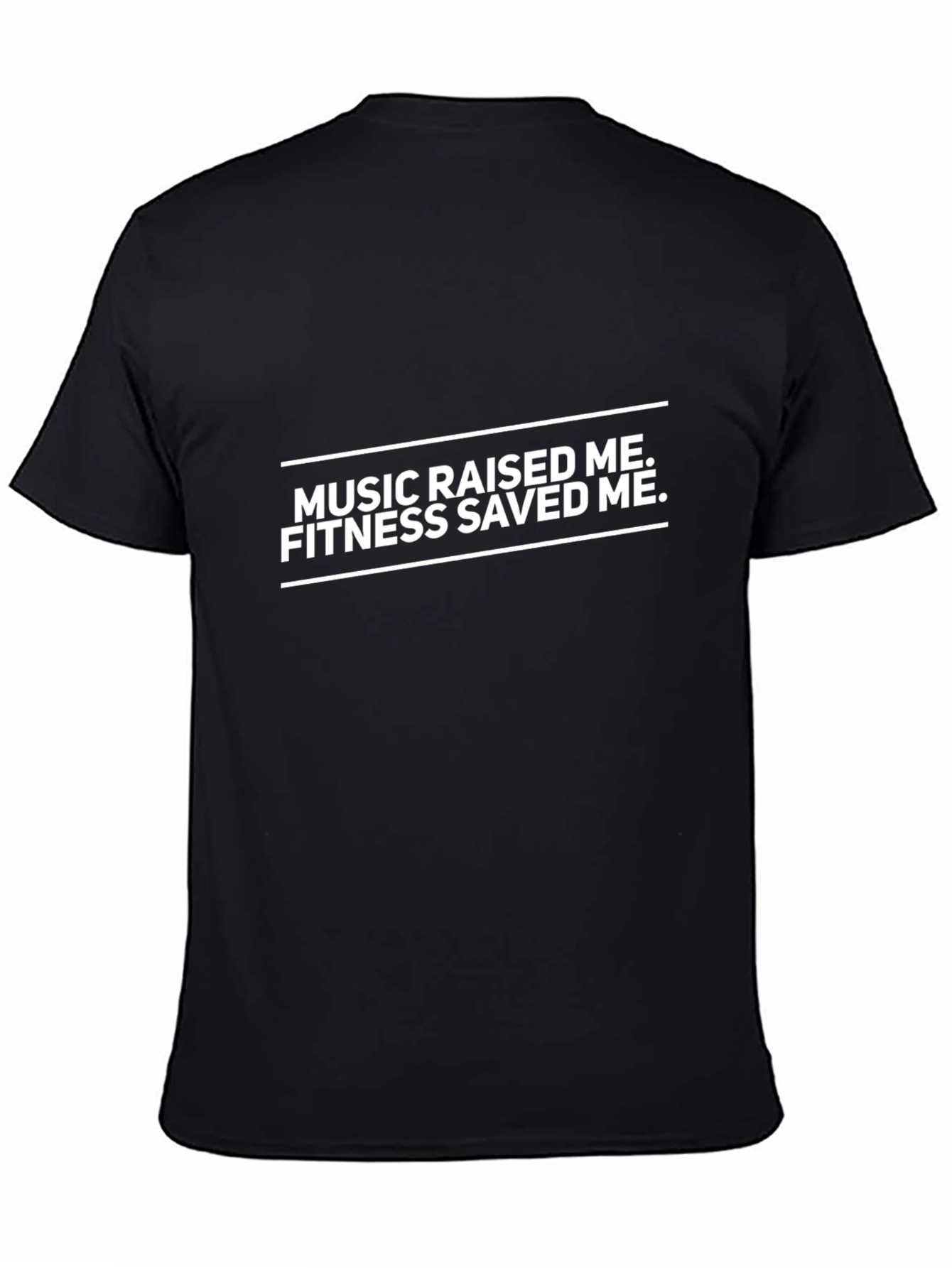 Music Raised Me Fitness Saved Me Graphic Tee