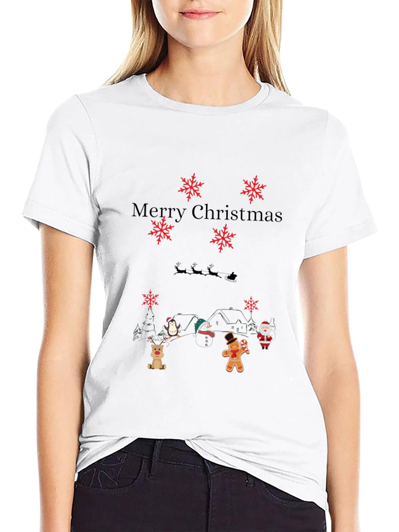 Merry Christmas Themed Graphic T-Shirt