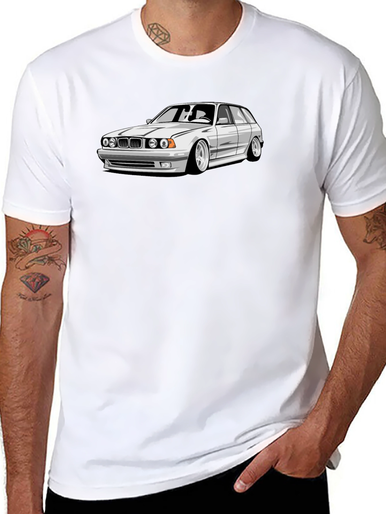 Car Graphic Black Tee - Automotive Enthusiast Apparel