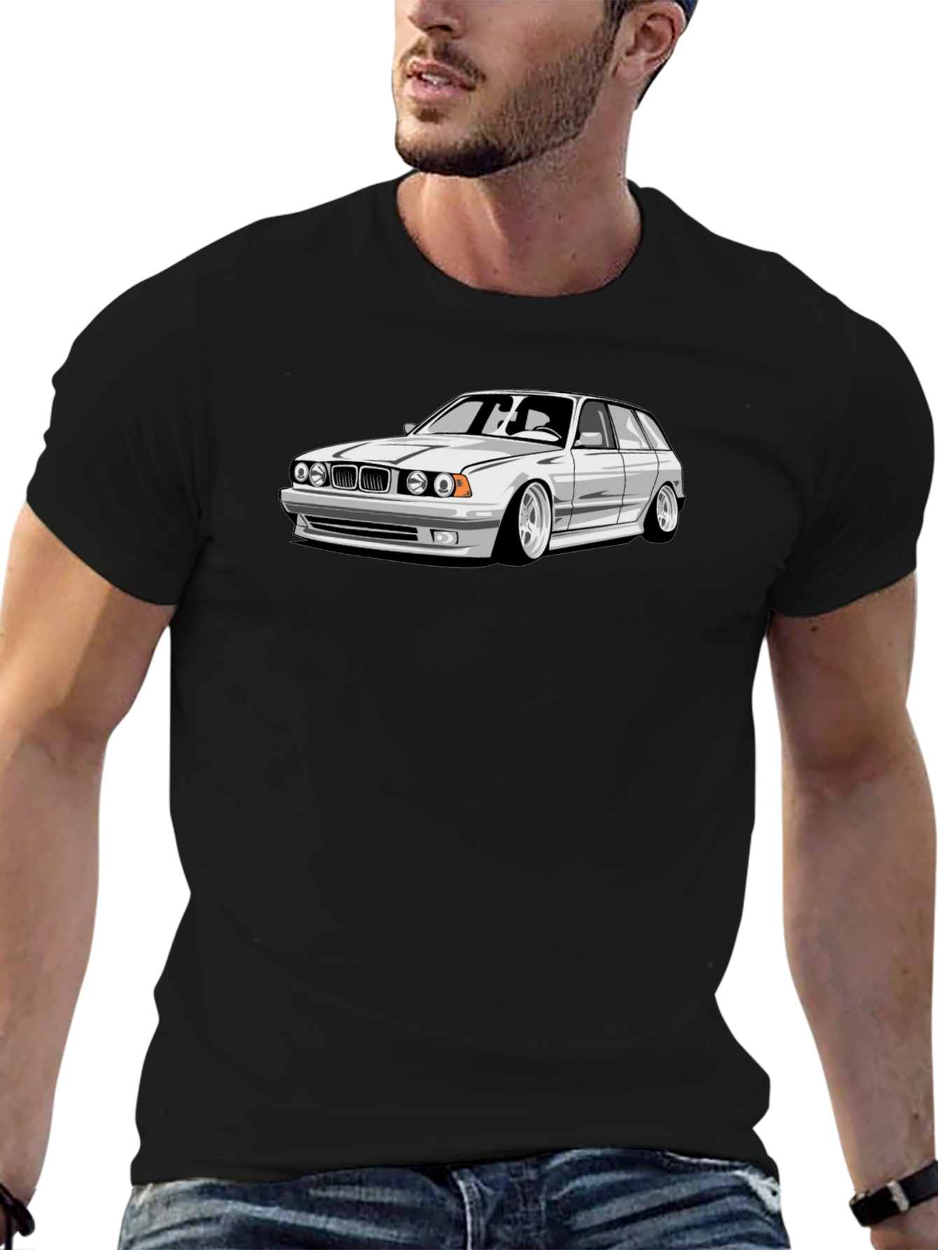 Car Graphic Black Tee - Automotive Enthusiast Apparel
