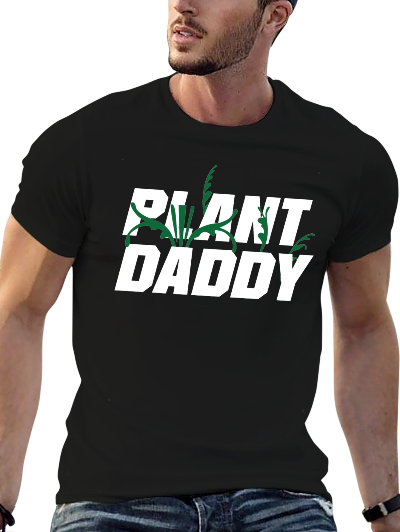 Plant Daddy Graphic Tee - Black Cotton Blend T-Shirt