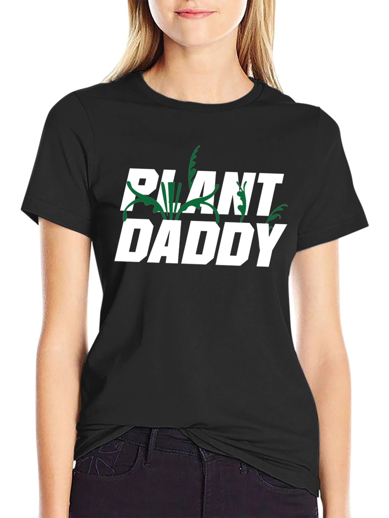 Plant Daddy Graphic Tee - Black Cotton Blend T-Shirt