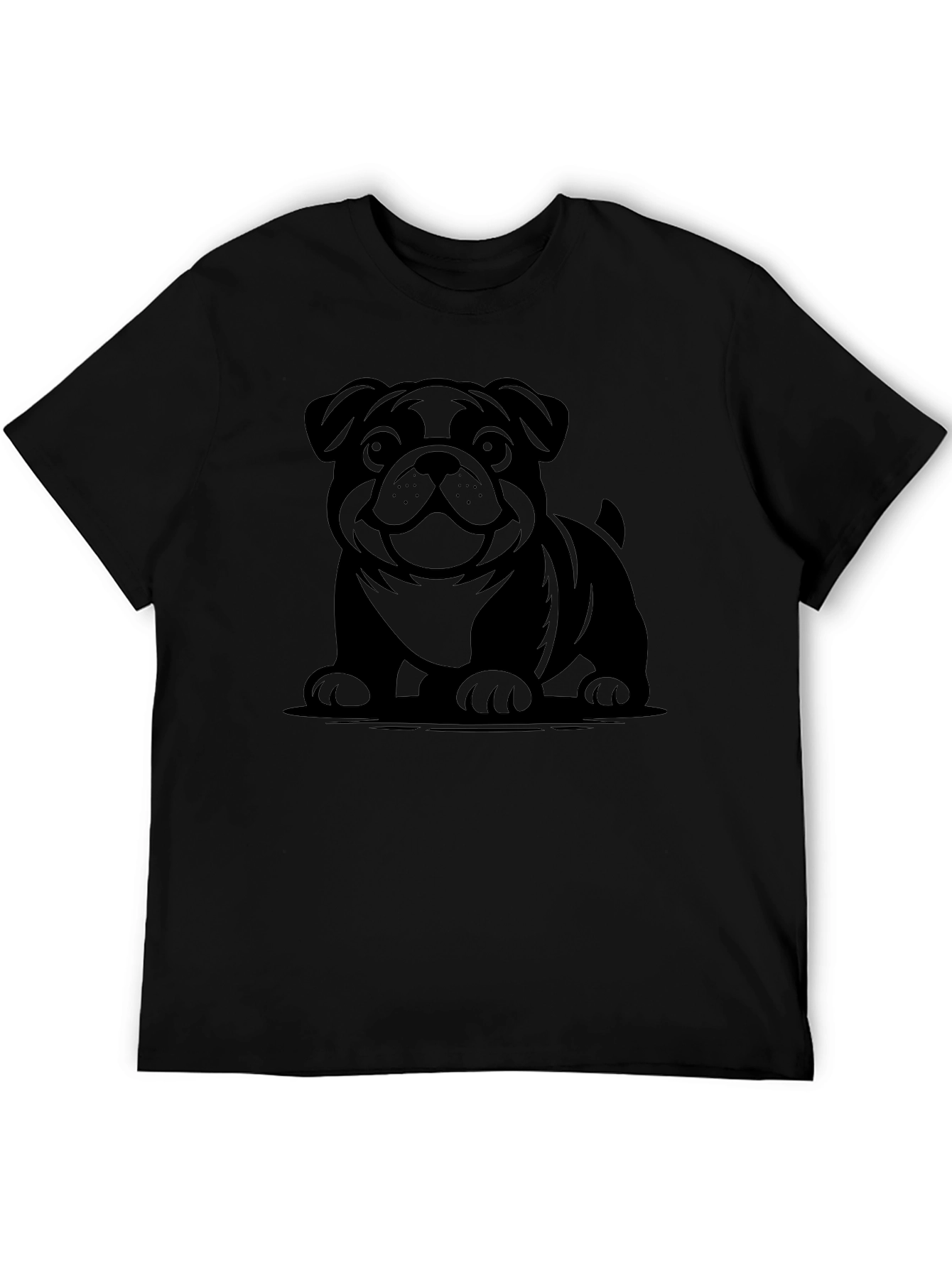 Bulldog Graphic Black T-Shirt