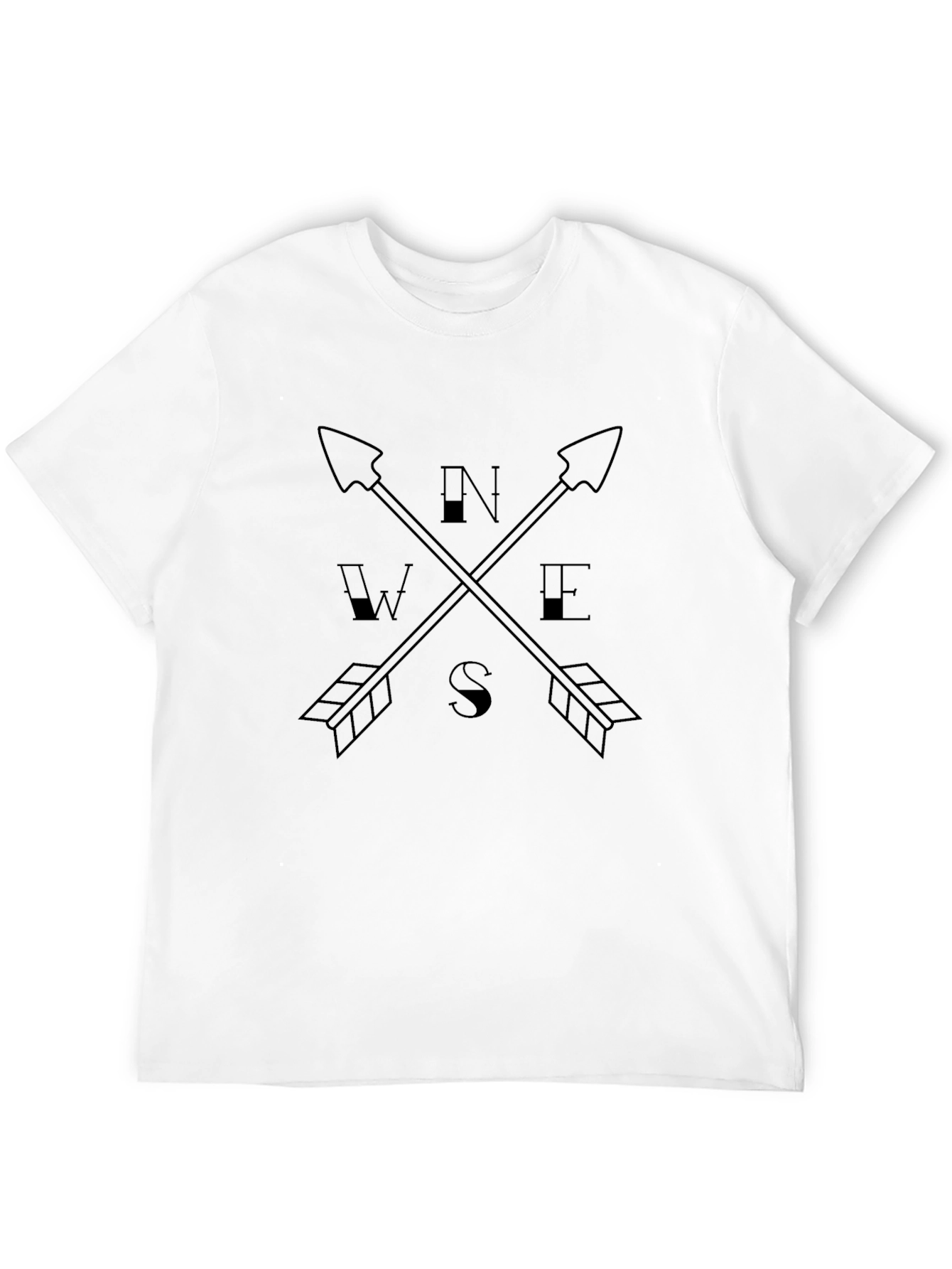Compass Arrow Graphic Tee - Mens Black T-Shirt