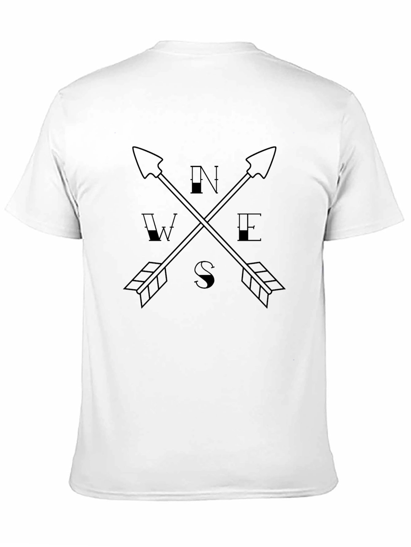 Compass Arrow Graphic Tee - Mens Black T-Shirt