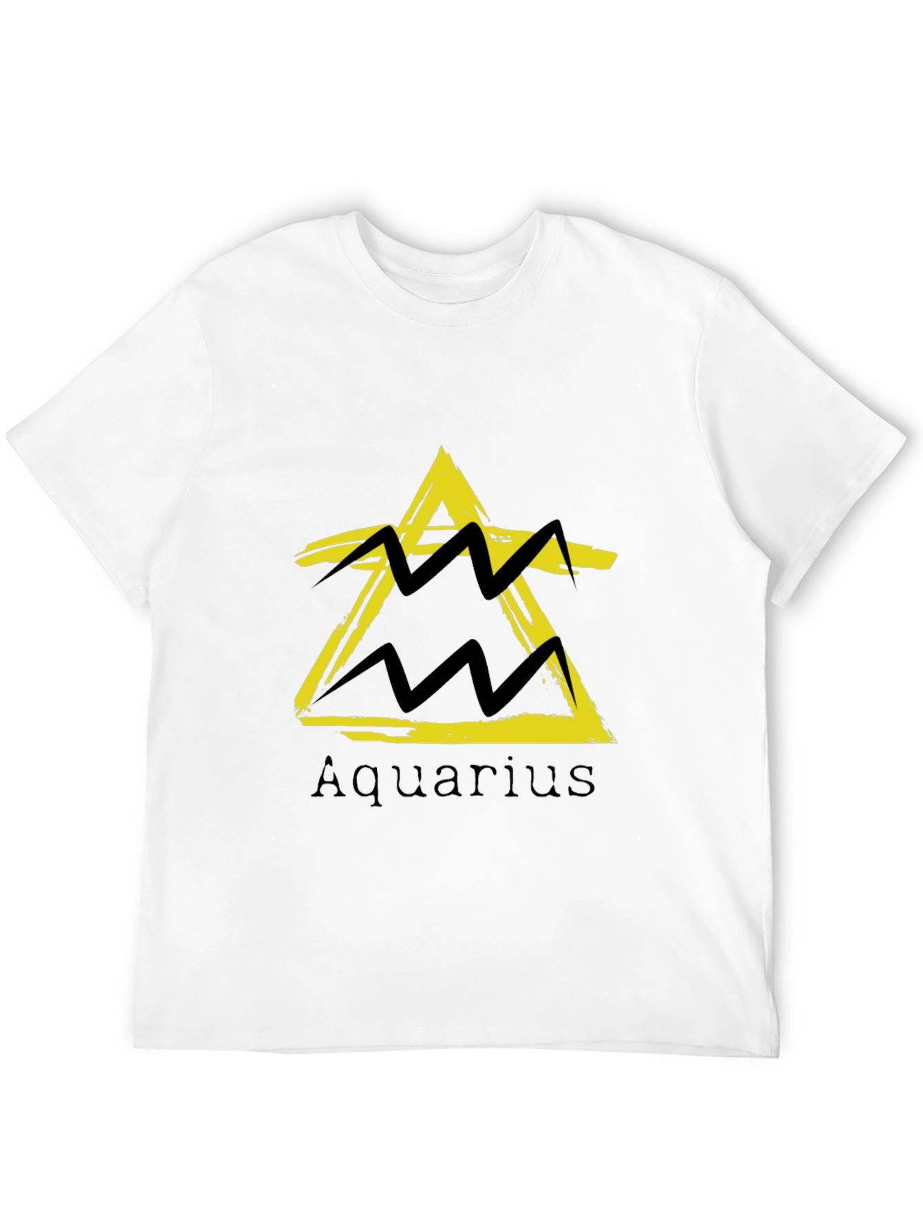 Aquarius Zodiac Sign Black T-Shirt