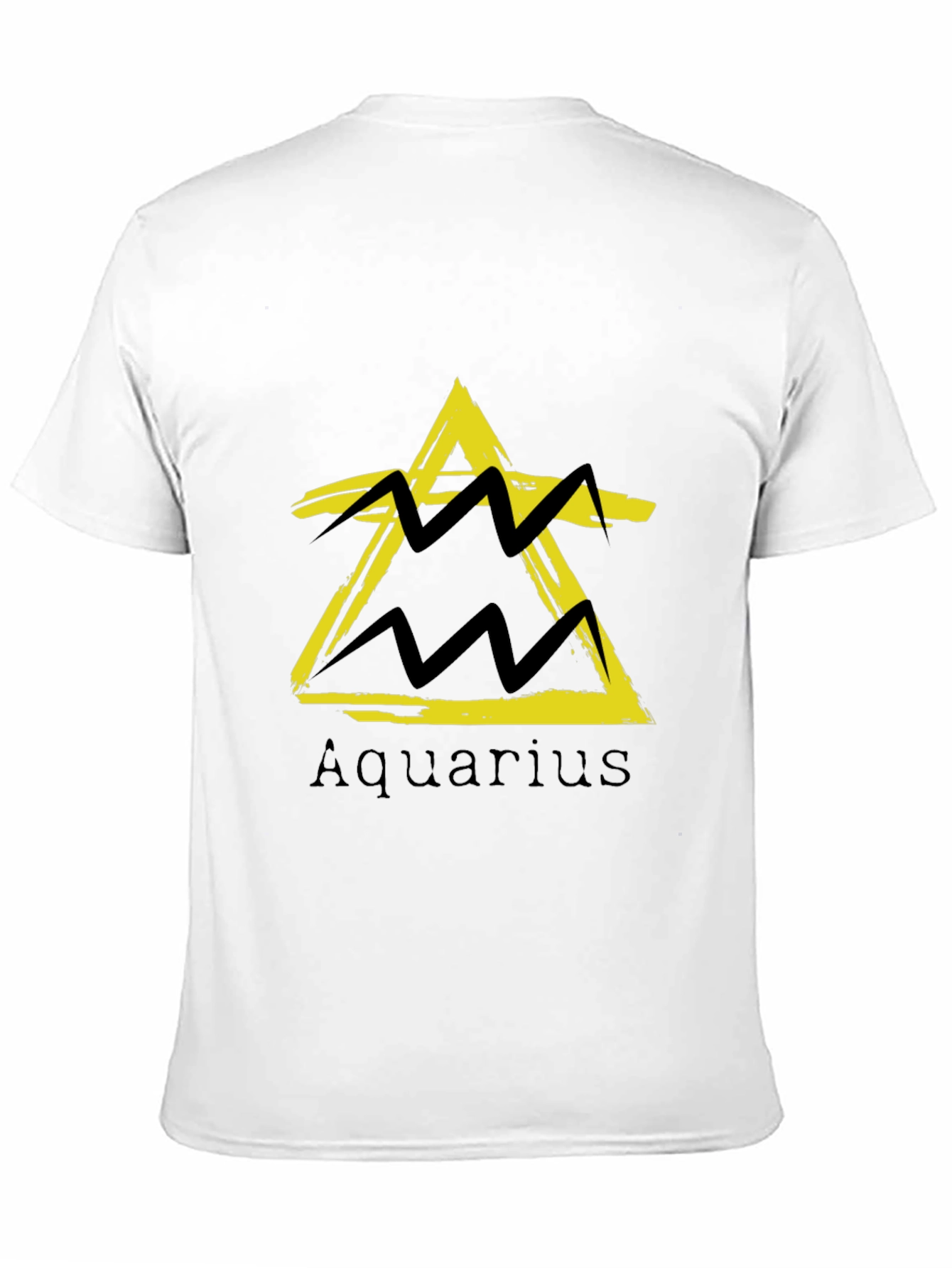Aquarius Zodiac Sign Black T-Shirt