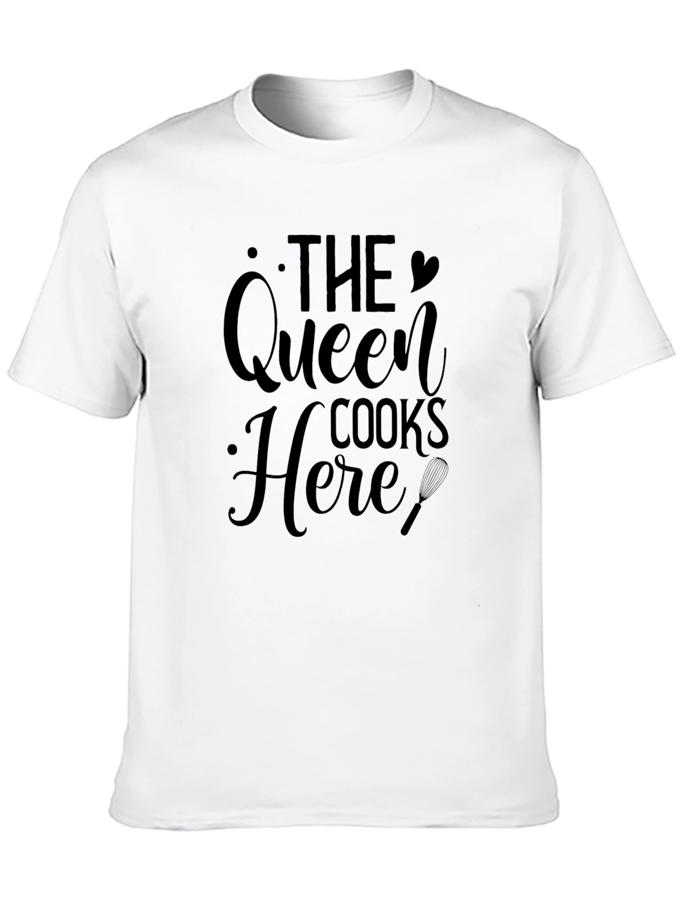 Queen Cooks Here Black T-Shirt