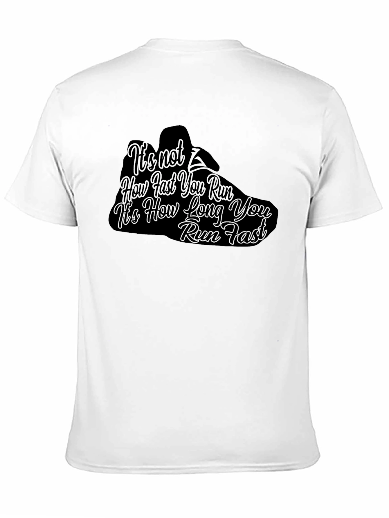 Running Motivation Black T-Shirt - How Long You Run