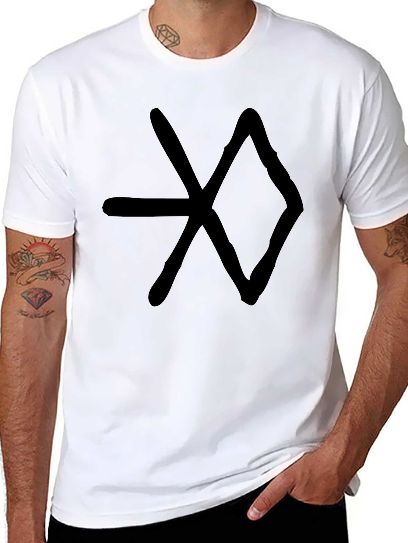 EXO Symbol Black T-Shirt - Kpop Music Fan Tee