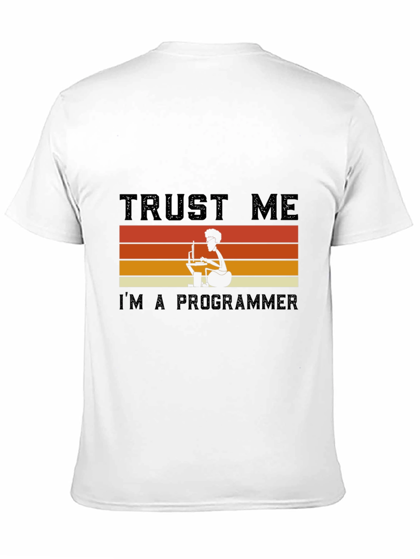 Trust Me Im a Programmer Retro Style Black T-Shirt