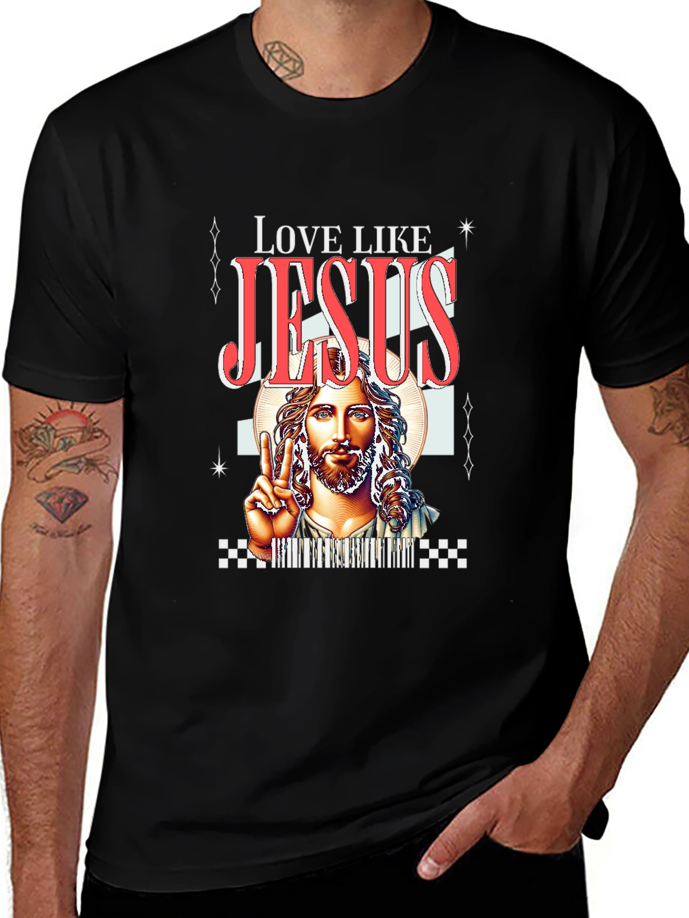 Love Like Jesus Graphic Tee - Black