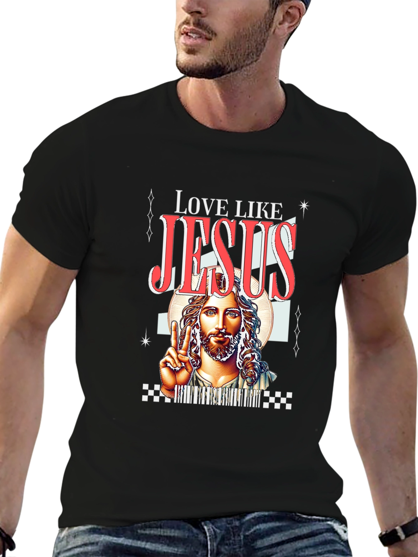 Love Like Jesus Graphic Tee - Black
