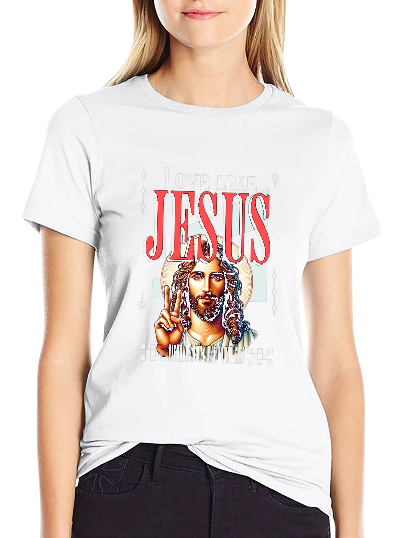 Love Like Jesus Graphic Tee - Black