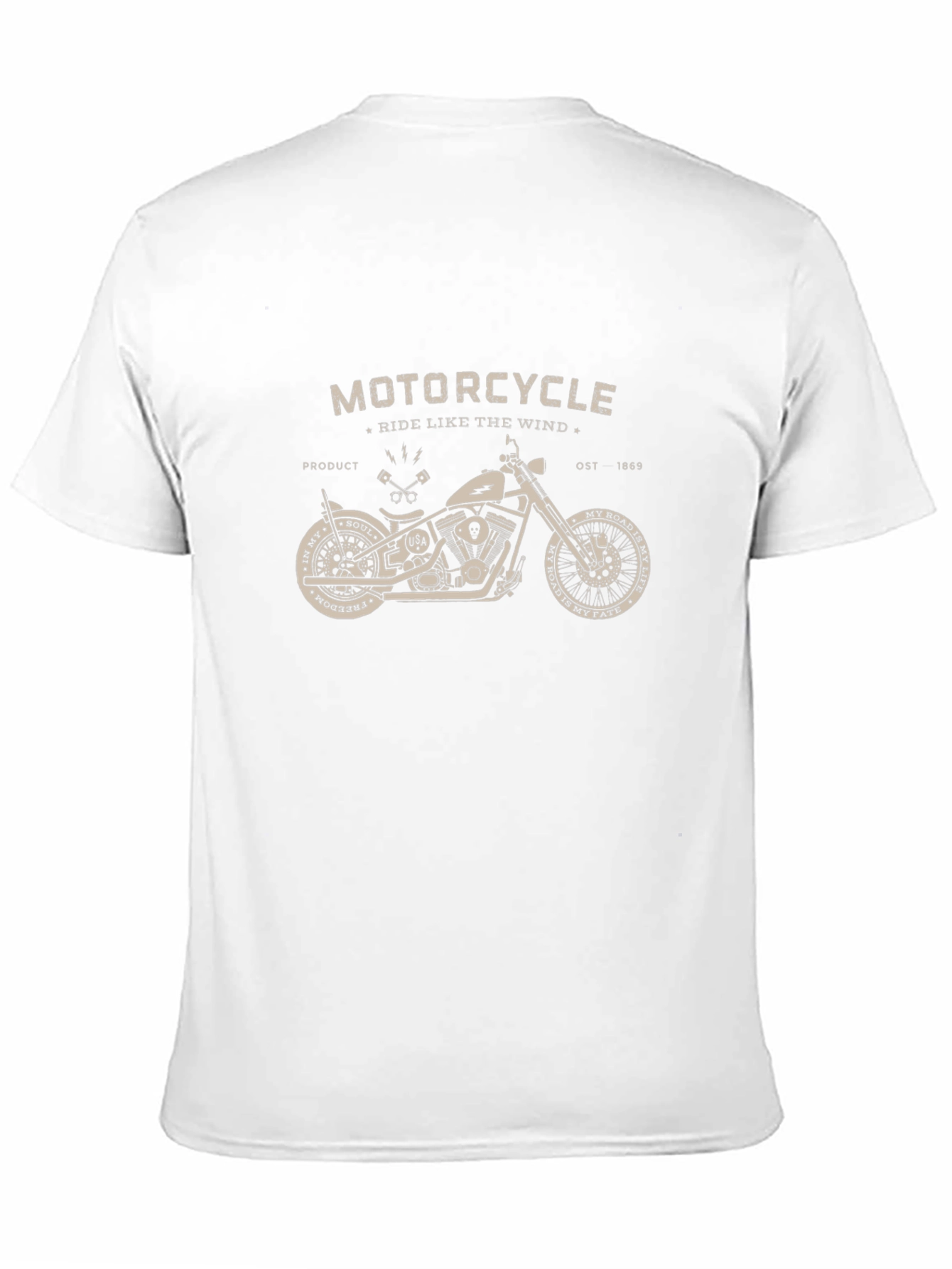 Motorcycle Ride Like the Wind Graphic Tee