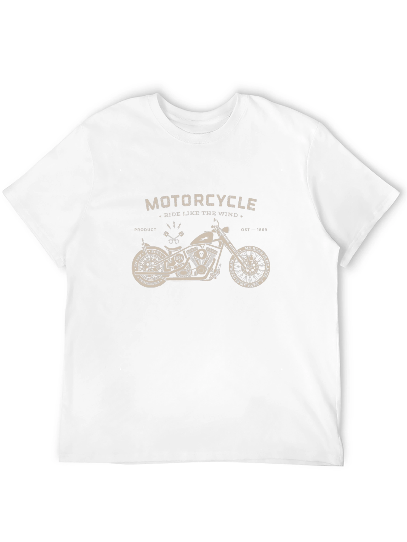 Motorcycle Ride Like the Wind Graphic Tee