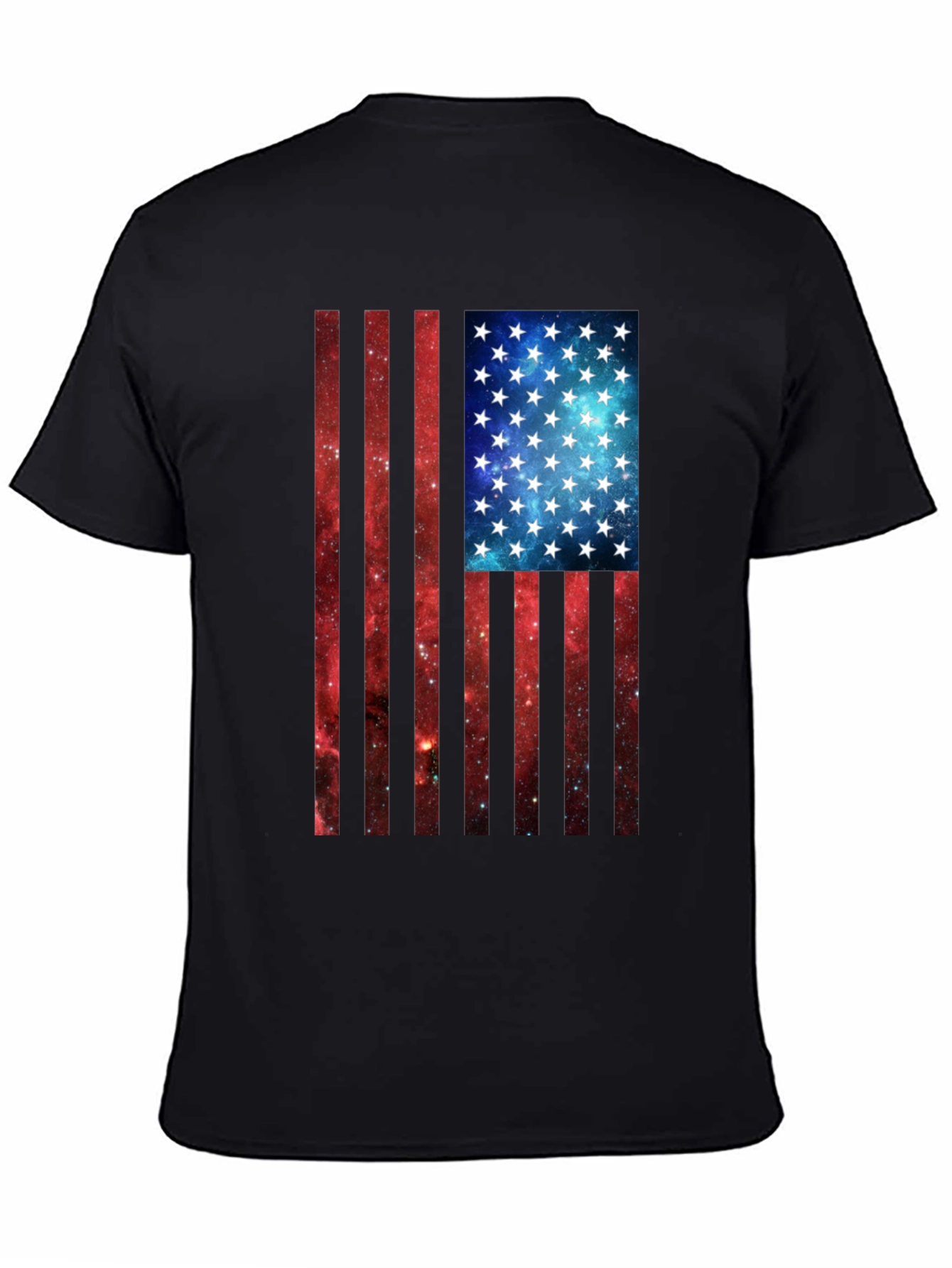 American Flag Galaxy Graphic Tee