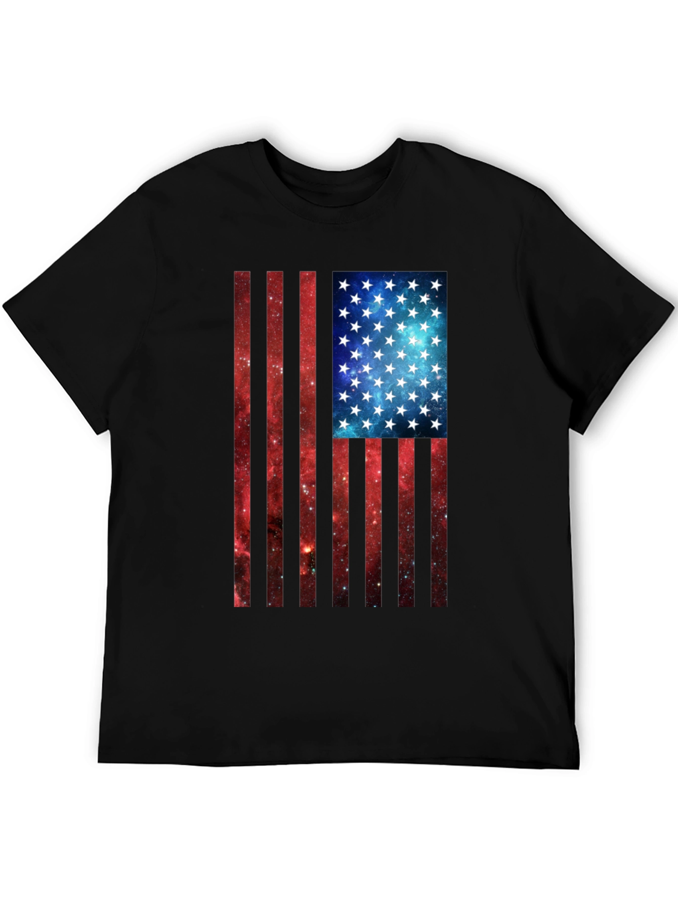 American Flag Galaxy Graphic Tee