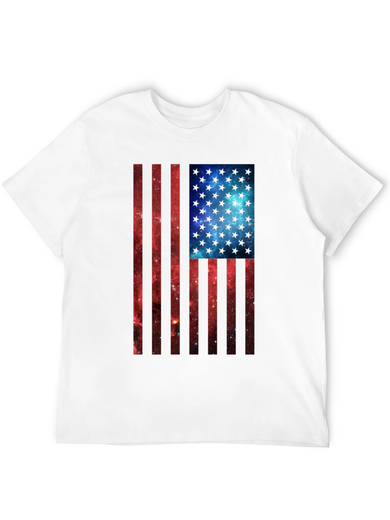 American Flag Galaxy Graphic Tee