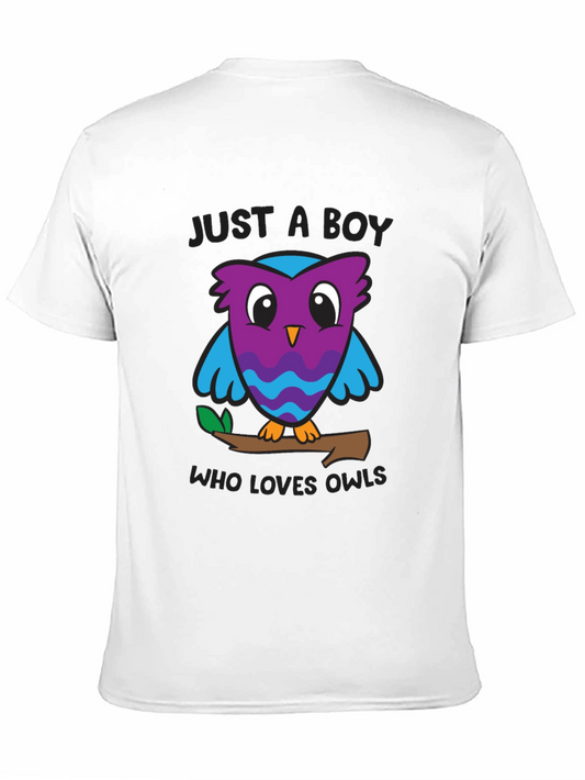 Just A Boy Who Loves Owls Graphic T-Shirt