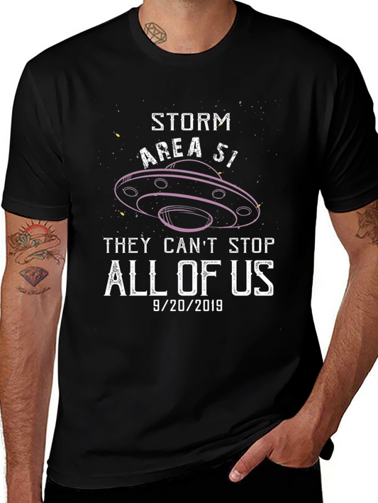 Storm Area 51 Graphic Tee 9/20/2019 Black Cotton