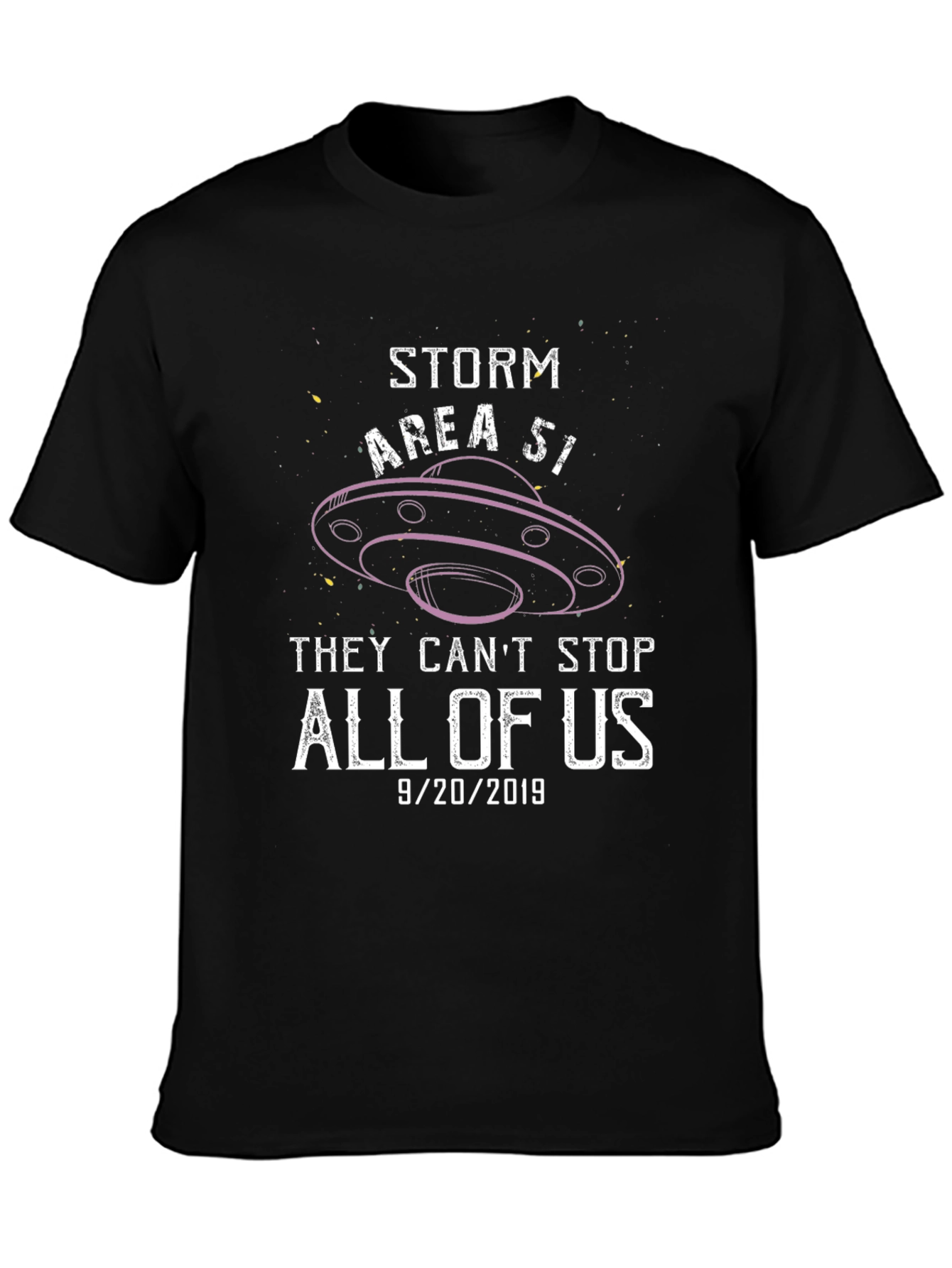 Storm Area 51 Graphic Tee 9/20/2019 Black Cotton