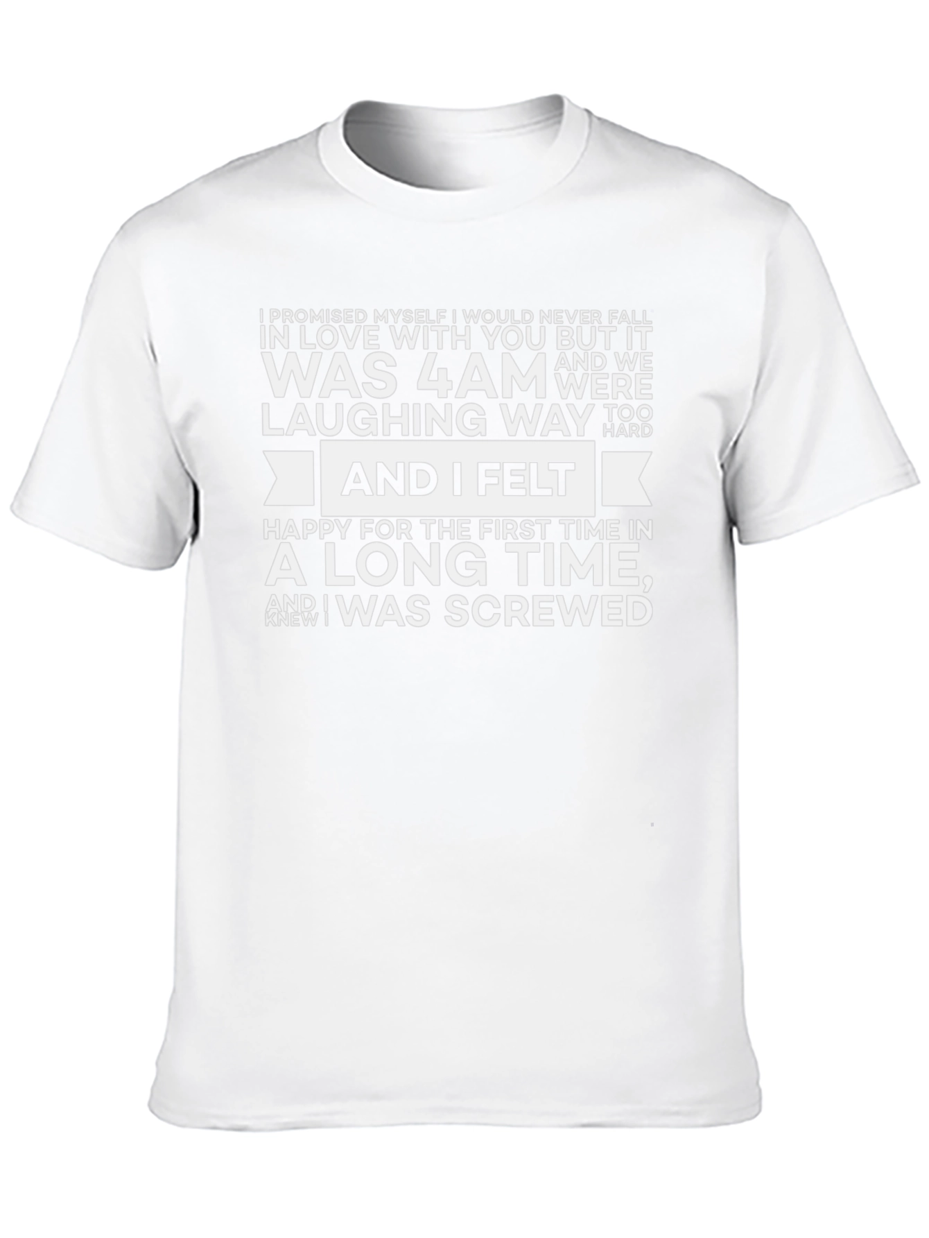 Humorous 4 AM Graphic Print Black T-Shirt