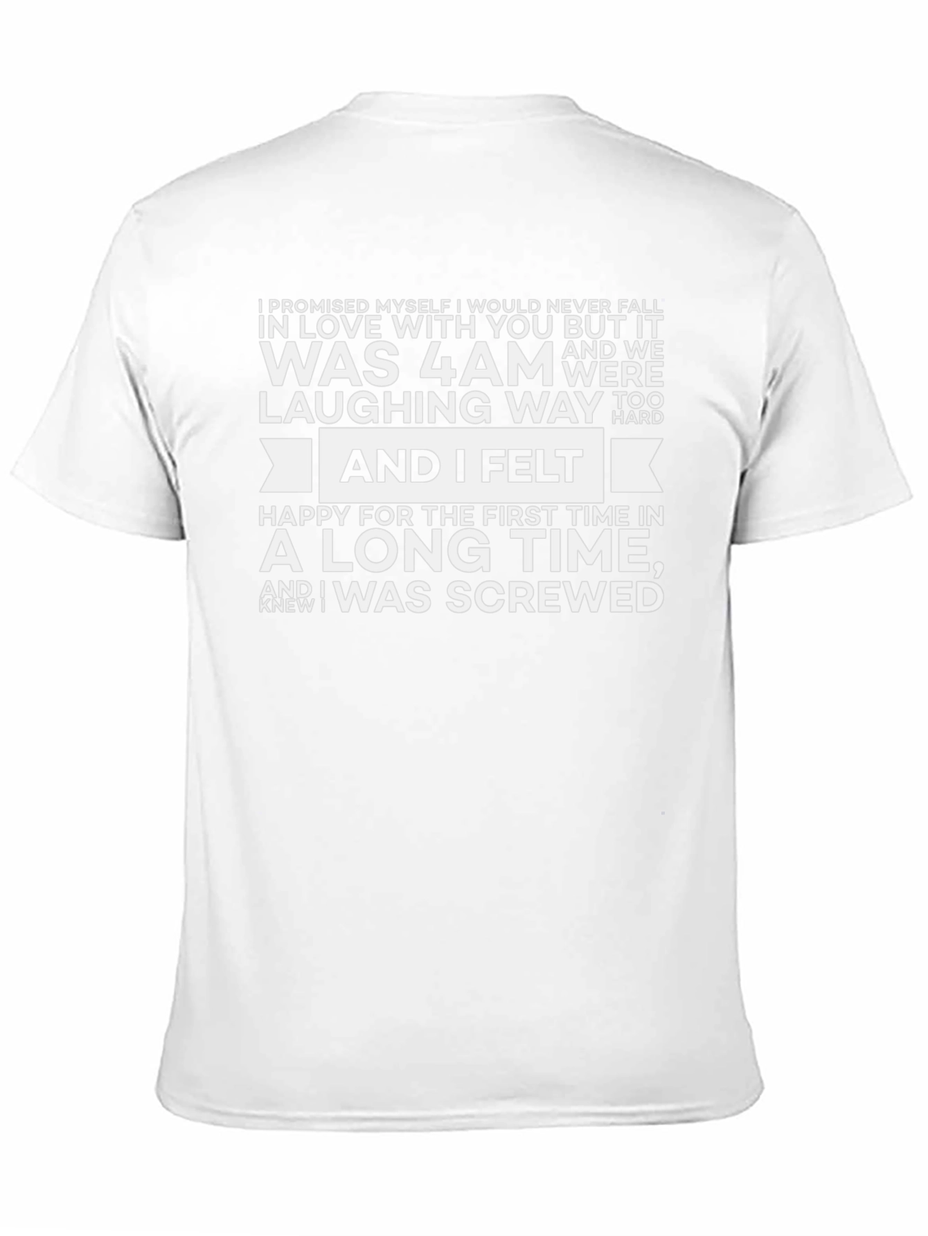 Humorous 4 AM Graphic Print Black T-Shirt