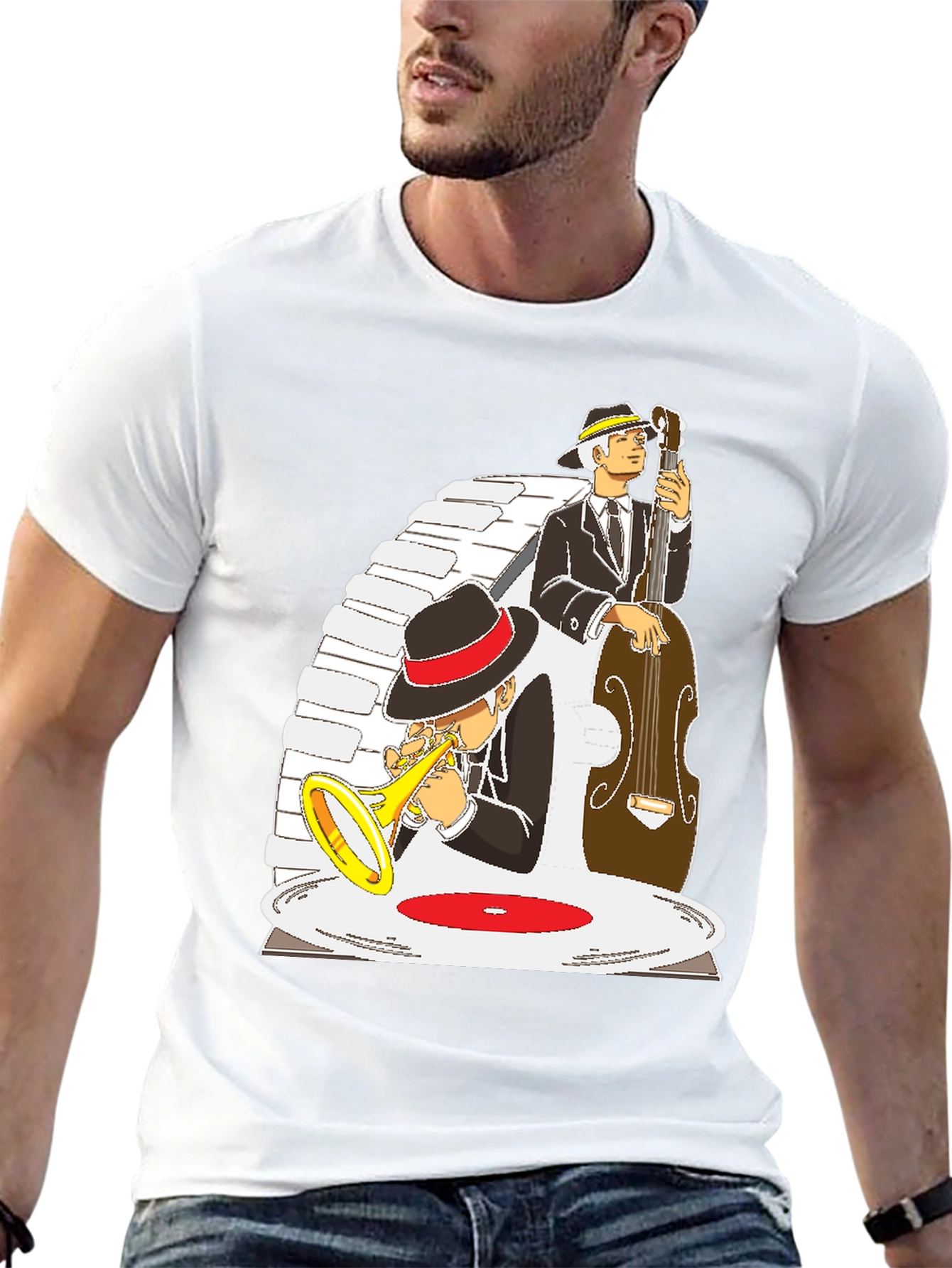 Jazz Musician Graphic T-Shirt