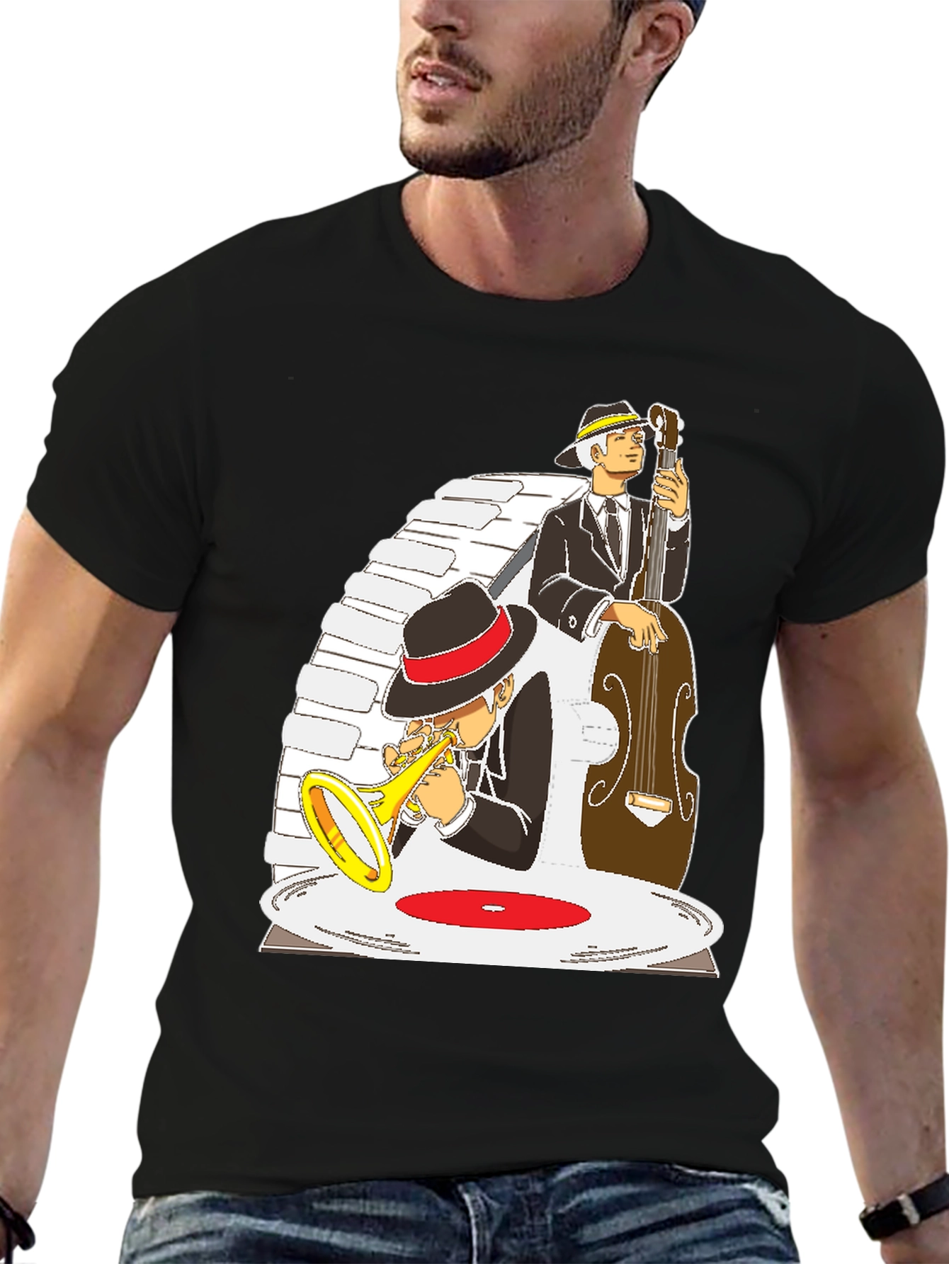 Jazz Musician Graphic T-Shirt