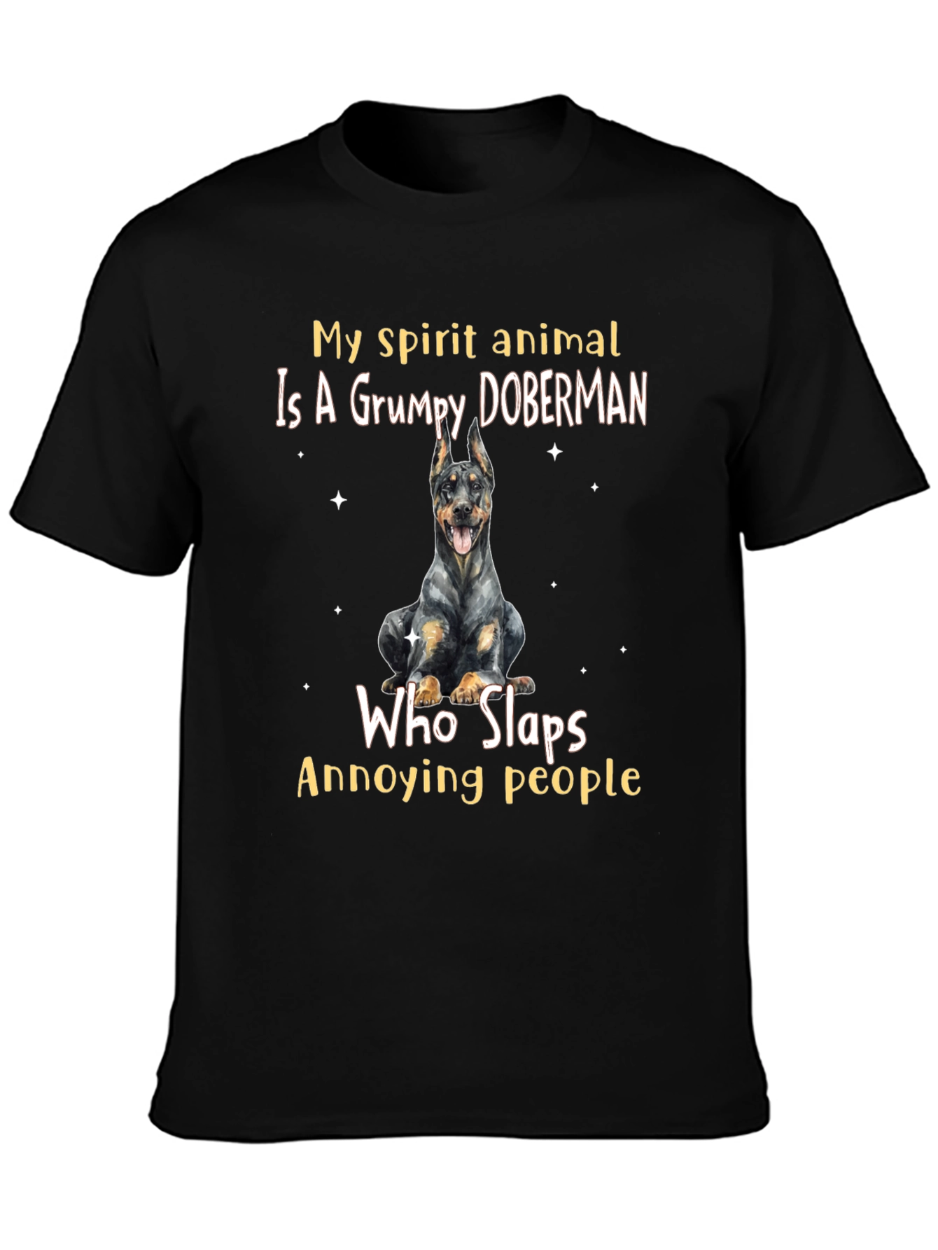 Grumpy Doberman Spirit Animal T-Shirt