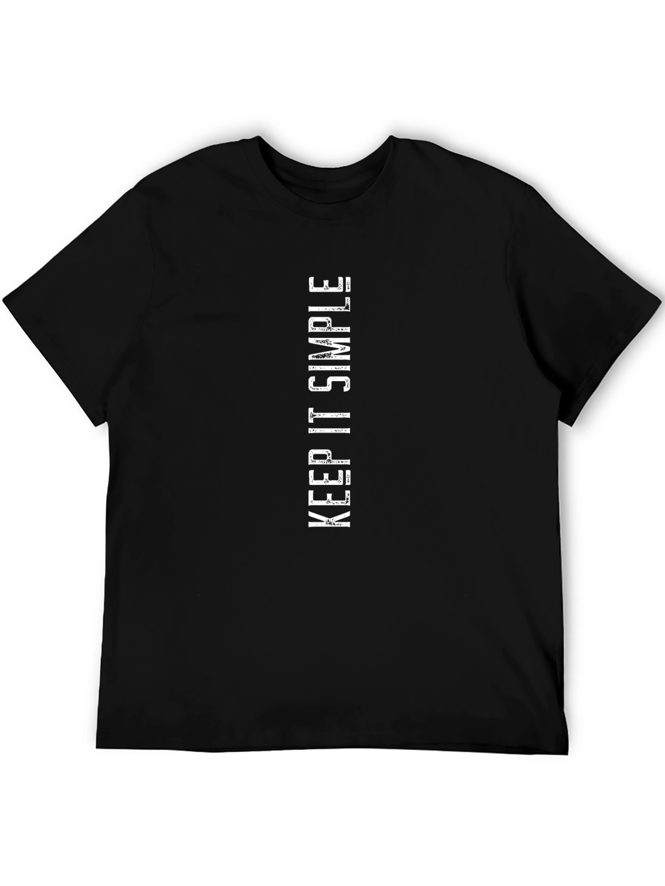 Keep It Simple Black T-Shirt - Stylish Graphic Tee