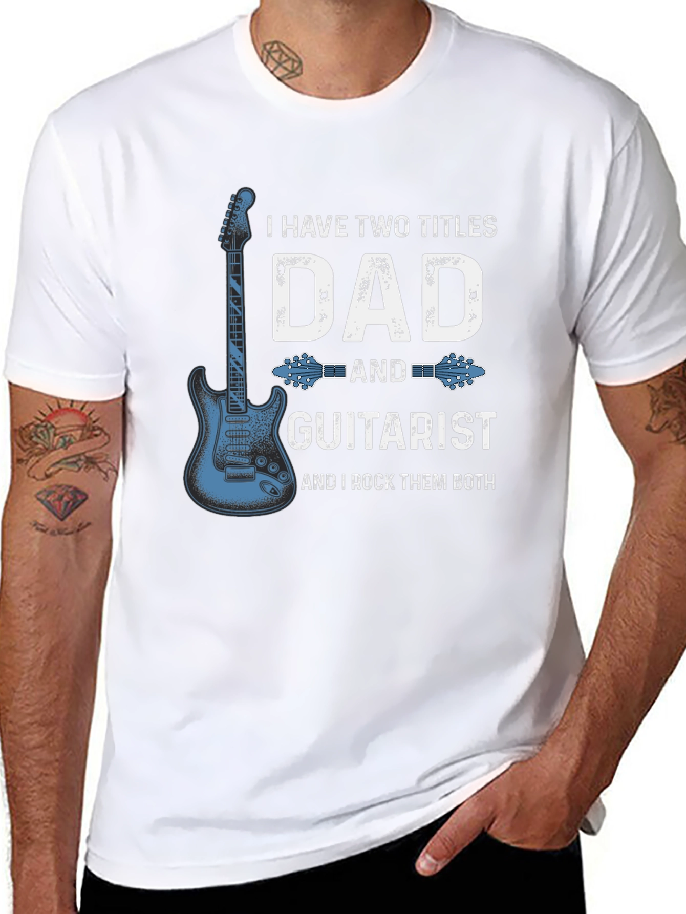 Dad Guitarist Graphic T-Shirt