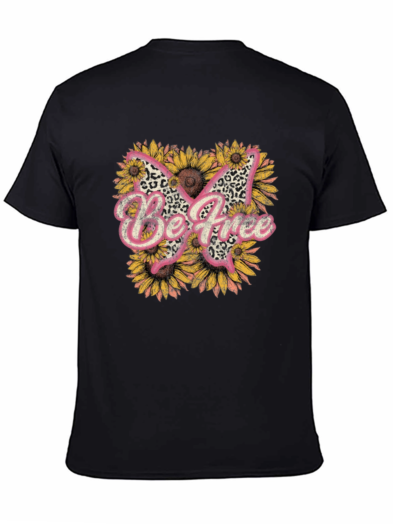 Be Free Butterfly Sunflower Graphic Tee